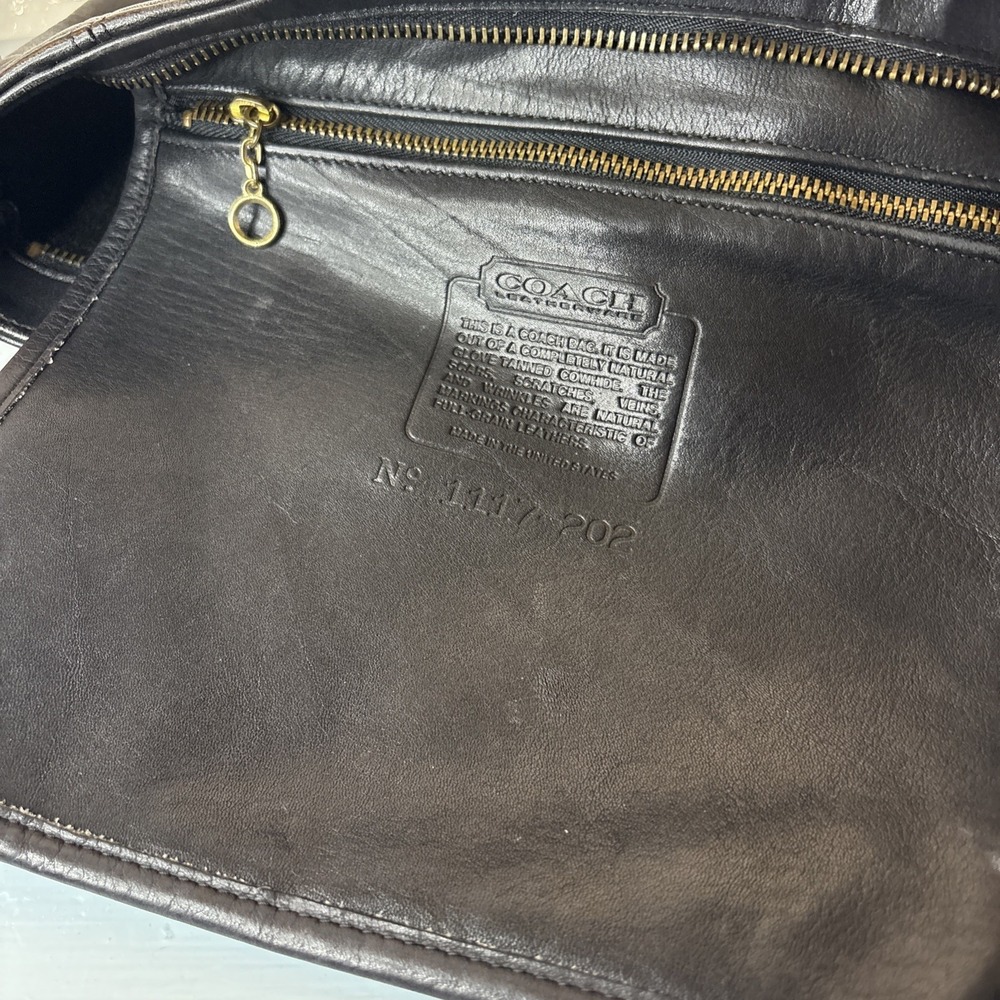 Vintage COACH Black Leather, Monterey Hobo Shoulder Bucket Bag, 90s USA - Picture 16 of 16